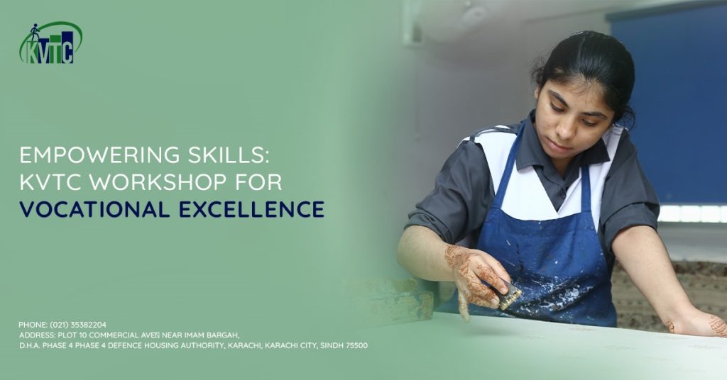 Empowering individuals through skill development at the KVTC workshop for vocational excellence.